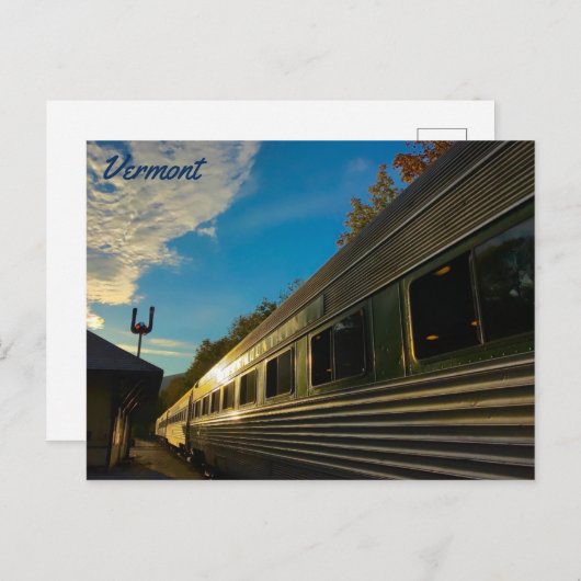 バーモントグリーンマウンテンフライヤーアットサンセット ポストカード (正面/裏面)