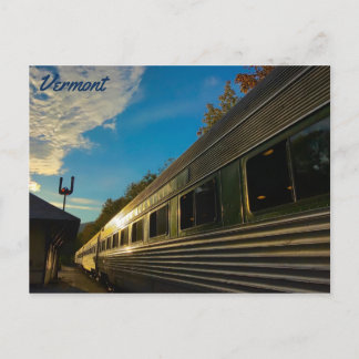 バーモントグリーンマウンテンフライヤーアットサンセット ポストカード