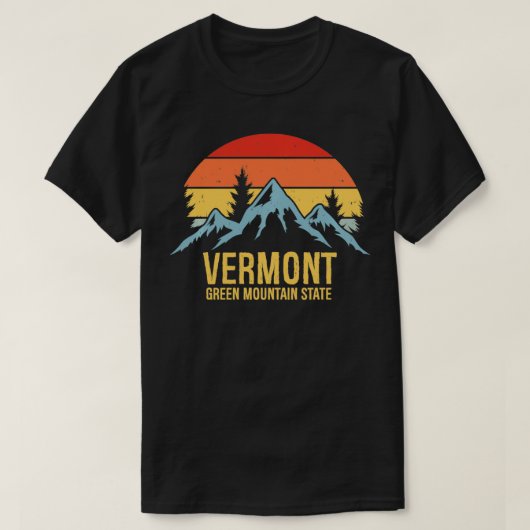 バーモントグリーンマウンテン州 Tシャツ (デザイン正面)