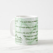 バーモントザグリーンマウンテン州おもしろいファクト コーヒーマグカップ (正面左)