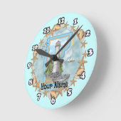 バーモントシェルズライトハウス ラウンド壁時計 (傾斜)