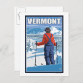 バーモントスキーヤーアビュービュー ポストカード (正面/裏面)