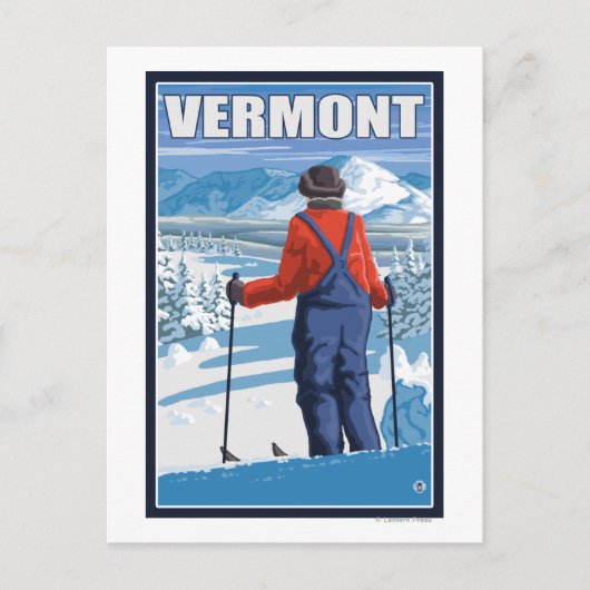 バーモントスキーヤーアビュービュー ポストカード (正面)