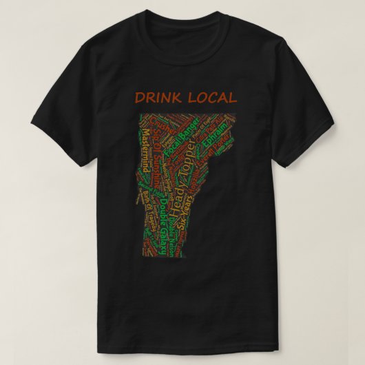 バーモントドリンクローカルクラフトビール734 Tシャツ (デザイン正面)