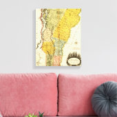 バーモントパノラママップバーモント キャンバスプリント (インサイチュ (リビング))