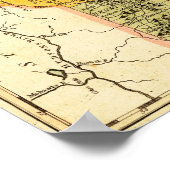 バーモントパノラママップバーモント ポスター (角)