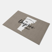 バーモントファミリーモノグラム州ドormat ドアマット (アングル)