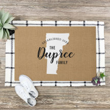 バーモントファミリーモノグラム州ドormat