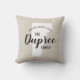 バーモントファミリーモノグラム州装飾用クッション クッション