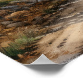 バーモントファームライフ秋の風景水彩アート ポスター (角)