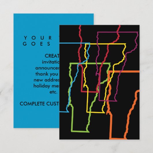 バーモントプライドぼやけ 招待状 (正面/裏面)