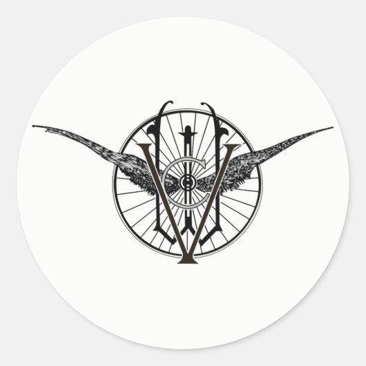 バーモントホイールクラブロゴスタンプ ラウンドシール (正面)