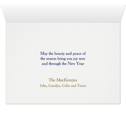 バーモントホリデーカードからのクリスマス (内部横(下))