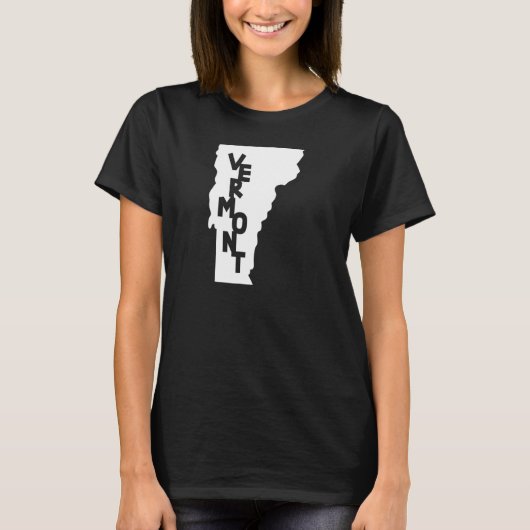 バーモントホームアメリカ州マップ Tシャツ (正面)