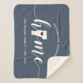 バーモントホーム州 パーソナライズされた シェルパブランケット (正面)