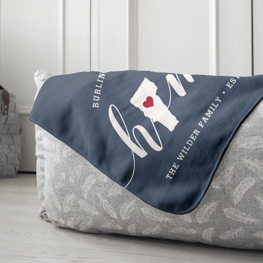 バーモントホーム州 パーソナライズされた シェルパブランケット