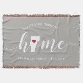 バーモントホーム州 パーソナライズされた スローブランケット (正面)