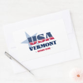 バーモントマイホーム州ステッカー 長方形シール (封筒)
