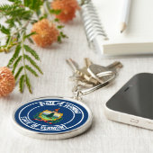 バーモントラウンドエンブレム キーホルダー (側面)