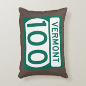 バーモントルート100道路標識 アクセントクッション (正面(垂直))