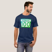 バーモントルート100道路標識（風化）Tシャツ Tシャツ (正面フル)