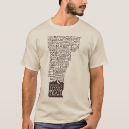 バーモントロングトレイルTシャツ(ブラウンロゴ) Tシャツ