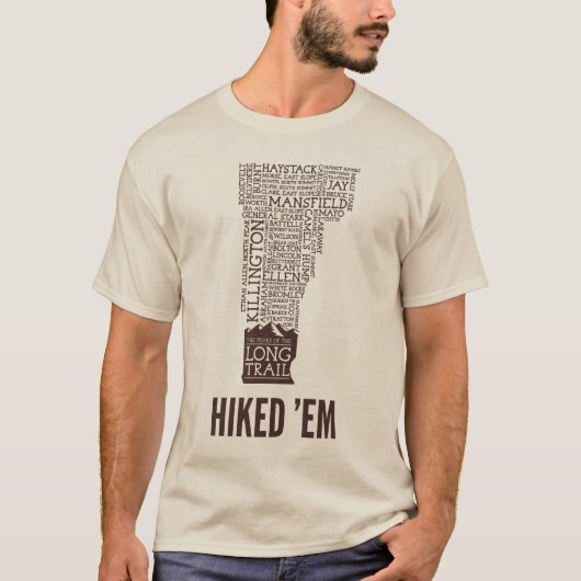 バーモントロングトレイルTシャツ（ブラウンロゴ） Tシャツ (正面)
