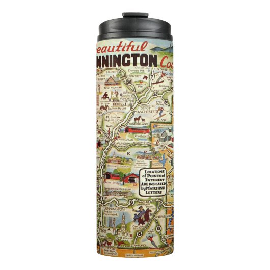 バーモントヴィンテージマップ タンブラー (正面)