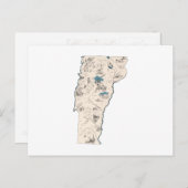 バーモントヴィンテージ写真マップアンティーク州グラフ ポストカード (正面/裏面)