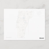 バーモントヴィンテージ写真マップアンティーク州グラフ ポストカード (裏面)