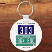バーモント免許プレート100年 キーホルダー (正面)