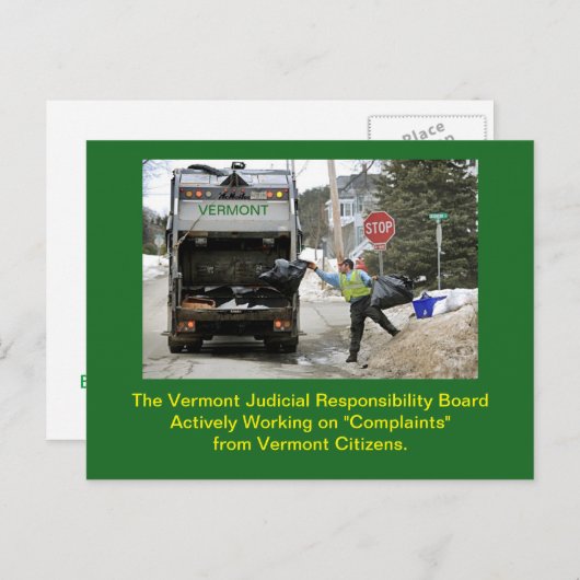 バーモント司法行政委員会：はがき ポストカード (正面/裏面)