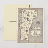 バーモント州の地図はがき ポストカード (正面/裏面)
