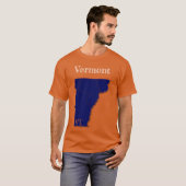 バーモント州の州間高速道路 [ネイビーブルーデザイン] Tシャツ (正面フル)