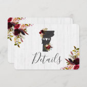 バーモント州の目的地　ラスティックウェディングの詳細 招待状 (正面/裏面)