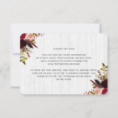 バーモント州の目的地　ラスティックウェディングの詳細 招待状 (裏面)