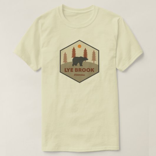 バーモント州の荒野ライ・ブルックの熊 Tシャツ (デザイン正面)