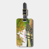 バーモント州アメリカ葉の下に秋を置く。 ラゲッジタグ (正面縦)