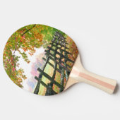 バーモント州アメリカ葉の下に秋を置く。 卓球ラケット (横)