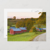 バーモント州ウッドストックにあるジェンネ農場。秋。 ポストカード (正面/裏面)