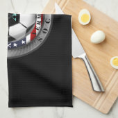 バーモント州ジェネレーションXアメリカンサッカー キッチンタオル (四つ折り)