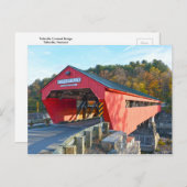 バーモント州タフツビルカバーブリッジ ポストカード (正面/裏面)