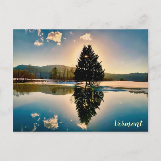 バーモント州バレーワイン湖 ポストカード (正面)