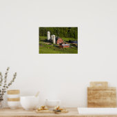 バーモント州バーネットセンターの農場。コネチカット州 ポスター (キッチン)