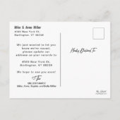 バーモント州先移動案内 インビテーションポストカード (裏面)