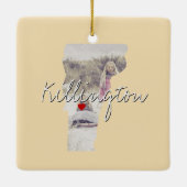 バーモント州写真の挿入と町の名前 セラミックオーナメント (裏面)