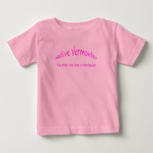 バーモント州出身男性用ベーシックTシャツ ベビーTシャツ (正面)