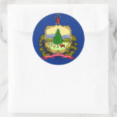 バーモント州旗のステッカー ラウンドシール (バッグ)