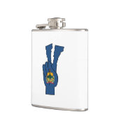 バーモント州旗の平和サイン フラスク (左)