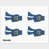 バーモント州旗の平和サイン 長方形シール (シート)